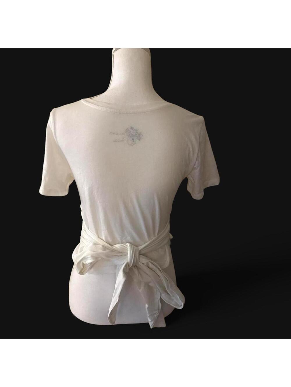 Pilcro White ruched crop top with a flattering fit size S/P - Picture 3 of 7